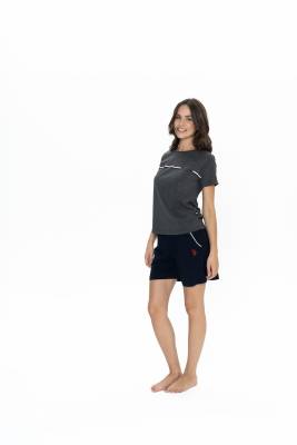 Us Polo Kadın Cepli Şort T-shirt Takım, Bisiklet Yaka, Kısakol - 13