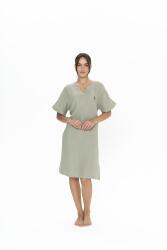 Us Polo Kadın Kısakol, V Yaka Ev Giyim Gecelik, %100 Pamuk, Müslin Kumaş