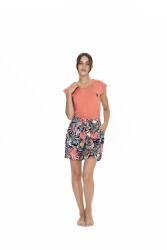 Us Polo Kadın Modal T-shirt Şot Takım, Üst Modal Pamuk, Alt Viskon Kumaş Mercan