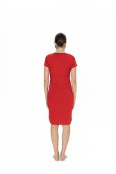 Us Polo Kadın, V Yaka, Kısa Kol, Midi Gecelik - Thumbnail