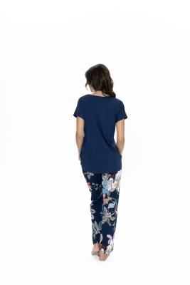 U.S. Polo Assn. - Us Polo Kadın V Yaka Pijama Takım, Üst %50 Modal %50 Pamuk, Alt %100 Viskon (1)