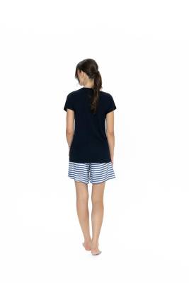 U.S. Polo Assn. - Us Polo Penye T-shirt ve Viskon Şort Takım, Çizgili ve Cep Detaylı (1)