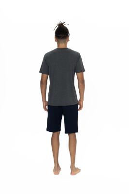 U.S. Polo T-shirt Şort Takım, Yazı Baskılı T-shirt ve Cepli Şort Takım - 3