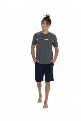 U.S. Polo T-shirt Şort Takım, Yazı Baskılı T-shirt ve Cepli Şort Takım - 4