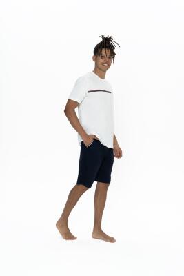 U.S. Polo T-shirt Şort Takım, Yazı Baskılı T-shirt ve Cepli Şort Takım - 6