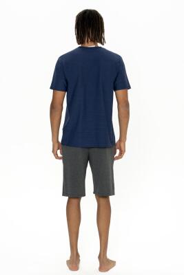 U.S. Polo Yazı Baskılı Erkek Kısakol T-shirt Ve Şort Takım - 3