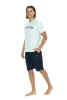 U.S. Polo Yazı Baskılı Erkek Kısakol T-shirt Ve Şort Takım - 4