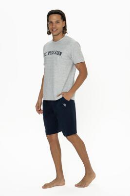 U.S. Polo Yazı Baskılı Erkek Kısakol T-shirt Ve Şort Takım - 7