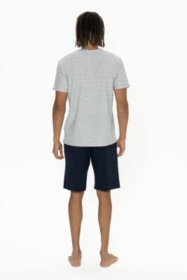 U.S. Polo Yazı Baskılı Erkek Kısakol T-shirt Ve Şort Takım - 8