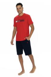 U.S. Polo Yazı Baskılı T-shirt Şort Takım, Bisiklet Yaka, Kısakol, Cep Detaylı - 3