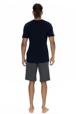 U.S. Polo Yazı Baskılı T-shirt Şort Takım, Bisiklet Yaka, Kısakol, Cep Detaylı - 7