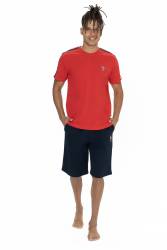 U.S. Polo Yuvarlak Yaka Kısakol T-shirt, Cepli ve Düz Renk Şort Takım - Thumbnail