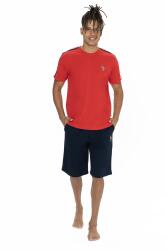 U.S. Polo Yuvarlak Yaka Kısakol T-shirt, Cepli ve Düz Renk Şort Takım - 5