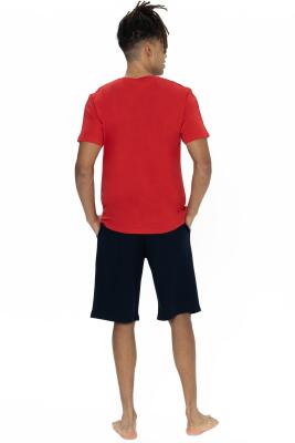 U.S. Polo Yuvarlak Yaka Kısakol T-shirt, Cepli ve Düz Renk Şort Takım - 7