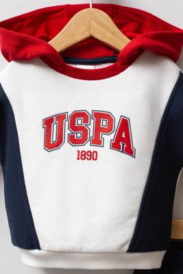 U.S. Polo Assn. - USPA Kapşonlu Erkek Bebek 3 İplik Kışlık Alt Üst Takım (1)