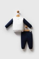 USPA Yazılı Erkek Bebek 3 İplik Kışlık Alt Üst Takım - Thumbnail