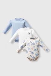 U.S.POLO ASSN 3LÜ ERKEK BEBEK BODY SET, %100 PAMUK - Thumbnail