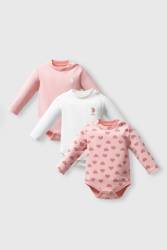 U.S.POLO ASSN 3LÜ KIZ BEBEK BODY SET, %100 PAMUK - Thumbnail