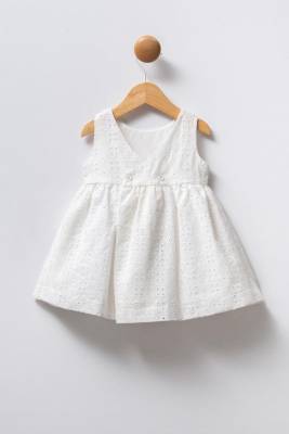U.S. Polo Assn. - U.S.POLO ASSN. ASKILI BEYAZ KIZ BEBEK ELBİSE, %100 Pamuk / %100 Cotton (1)
