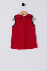 U.S.POLO ASSN. KIZ BEBEK ASKILI PİKE ELBİSE, %100 Pamuk / %100 Cotton - Thumbnail