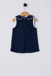 U.S.POLO ASSN. KIZ BEBEK ASKILI PİKE ELBİSE, %100 Pamuk / %100 Cotton - Thumbnail