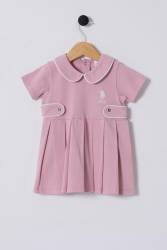 U.S.POLO ASSN. KIZ BEBEK KISAKOL PİKE ELBİSE, %100 Pamuk / %100 Cotton - Thumbnail
