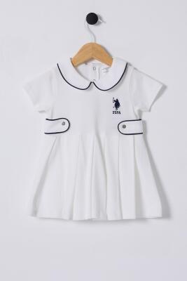 U.S.POLO ASSN. KIZ BEBEK KISAKOL PİKE ELBİSE, %100 Pamuk / %100 Cotton - 1