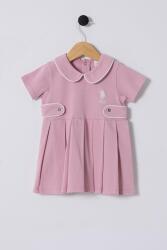 U.S.POLO ASSN. KIZ BEBEK KISAKOL PİKE ELBİSE, %100 Pamuk / %100 Cotton - 7