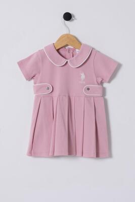 U.S.POLO ASSN. KIZ BEBEK KISAKOL PİKE ELBİSE, %100 Pamuk / %100 Cotton - 7
