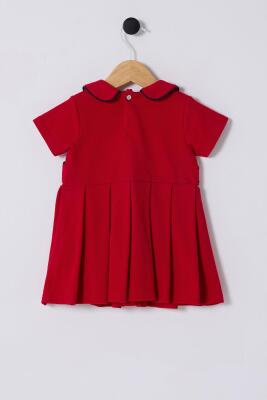 U.S.POLO ASSN. KIZ BEBEK KISAKOL PİKE ELBİSE, %100 Pamuk / %100 Cotton - 4