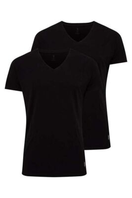 V Yaka 2'li Paket Erkek T-Shirt - 3