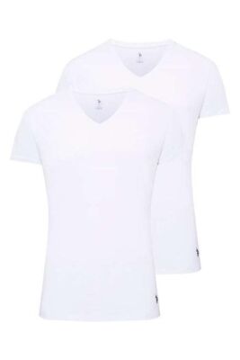 V Yaka 2'li Paket Erkek T-Shirt - 1