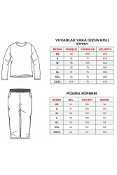 Yeni Sezon Parça Renkli Kışlık Ekek Pijama Takım - 4