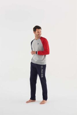 Yeni Sezon Parça Renkli Kışlık Ekek Pijama Takım - 5