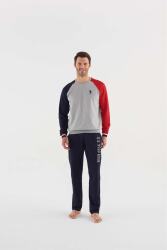 Yeni Sezon Parça Renkli Kışlık Ekek Pijama Takım - 10