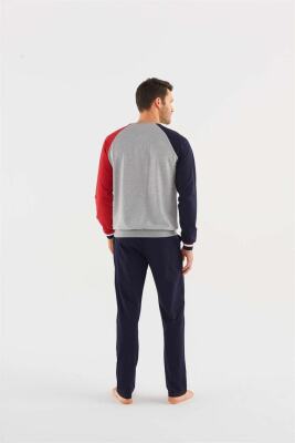 Yeni Sezon Parça Renkli Kışlık Ekek Pijama Takım - 11