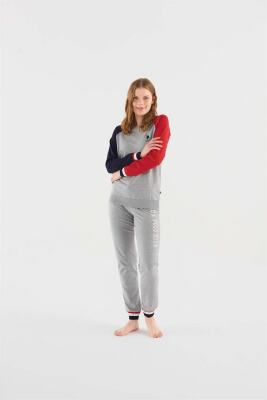 Yeni Sezon Uzun Kol Kadın Pijama Takım - 1