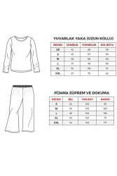 Yeni Sezon Uzun Kol Kadın Pijama Takım - 4