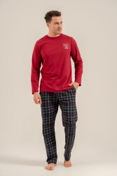 Yılbaşı Özel Erkek Pijama Takım, %100 Pamuk
