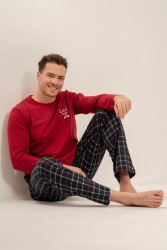 Yılbaşı Özel Erkek Pijama Takım, %100 Pamuk (1)