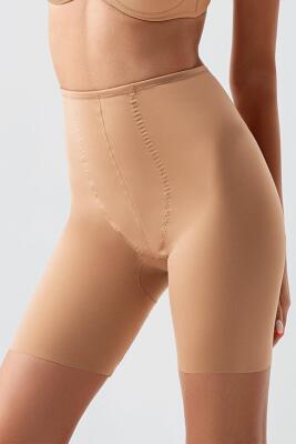 Yüksek Bel Dikişsiz Toparlayıcı Kadın Paçalı Korse Külot  - 7